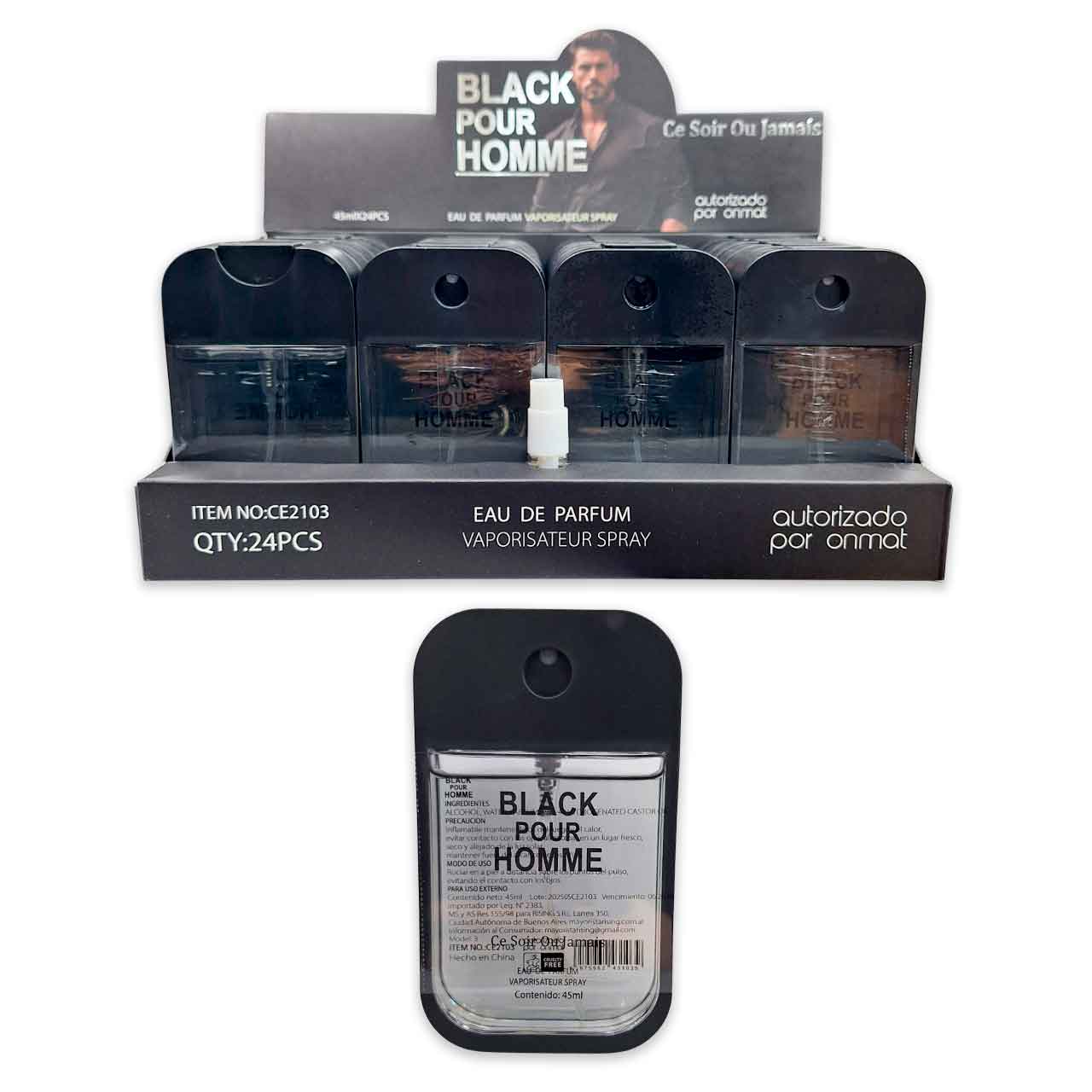 Perfume de cartera Black pour Homme 45ml